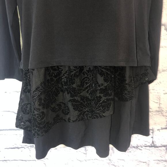 NWT Black Ruffle Blouse - Picture 2 of 7